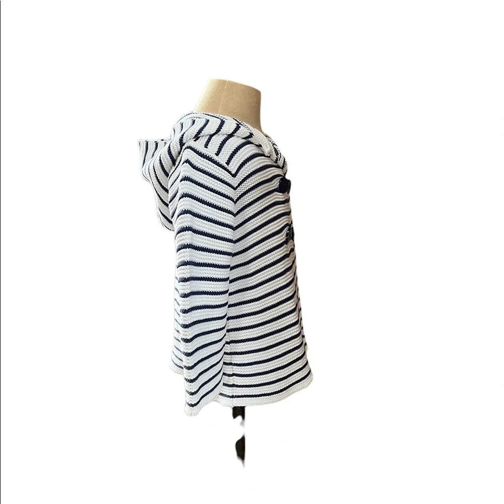 FIRST IMPRESSIONS BABY GIRL STRIPED WHITE AND BLUE KNIT SWEATER SIZE 24 MONTHS
